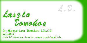 laszlo domokos business card